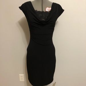 Lace Front Sheath Dress with Spanx Layer